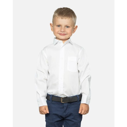 Рубашка школьная БЕЛАЯ, прямой крой, длинный рукав, тм - Царевич фото 38