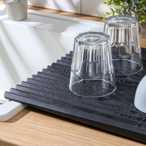 Сушилка для посуды BARONESS, 40.5×33 см, чёрная