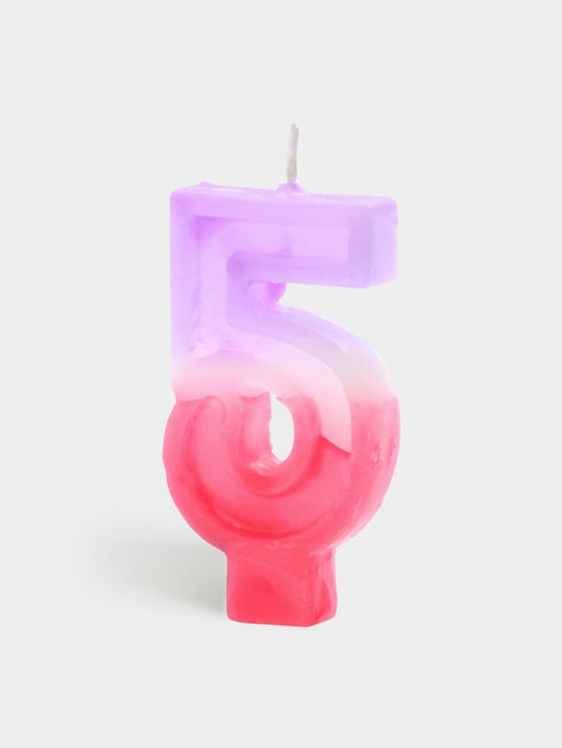 Цена за 10 шт. Свеча цифра для торта «5», 8×3.75×1 см
