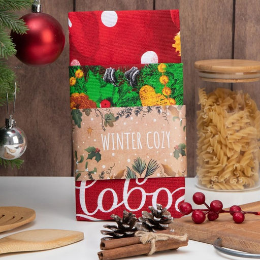 Набор кухонных полотенец Доляна Зимние радости 35х60см-2шт, 100% хлопок  фото 3