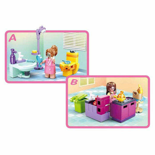 Конструктор Розовая мечта «Ванная комната», 50 деталей