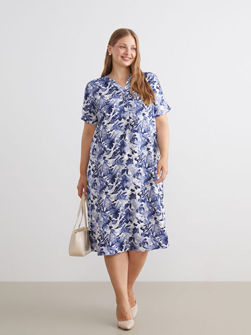 Ka??k Yaka A Kesim Elbise