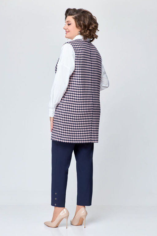 Блуза Swallow 803.2 черный+серебряный узор фото 131