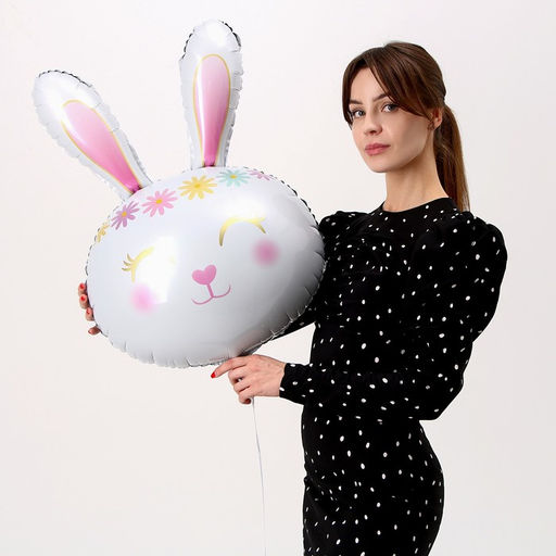 Шар фольгированный 32" «Белый кролик»