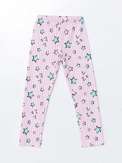 Bisiklet Yaka Bask?l? K?sa Kollu K?z ?ocuk Pijama Tak?m?