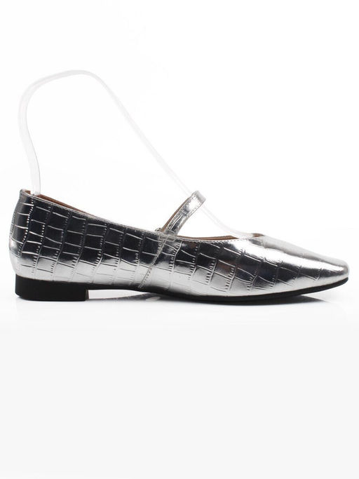 06-2009-5C GREY/SILVER Туфли женские (натуральная кожа)
