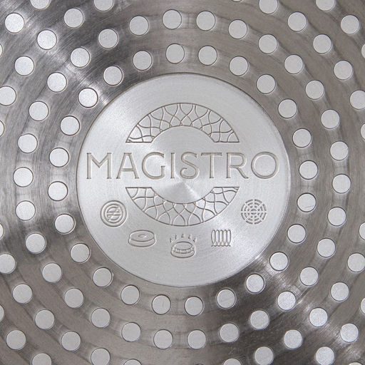 Сковорода Magistro Natural, d=24 см, кованый алюминий, ручка soft-touch, индукция, антипригарное покрытие, серая  фото 7