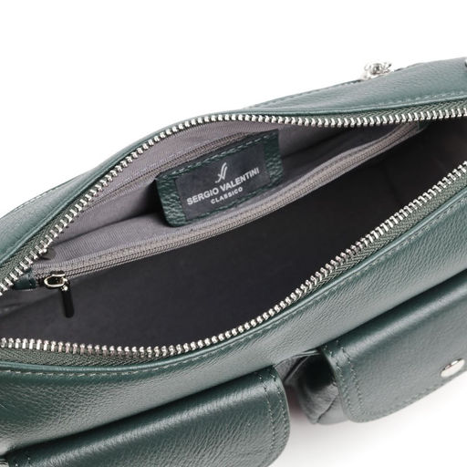 Женская кожаная сумка Sergio Valentini SV-SZ7320 Д.Грин фото 4