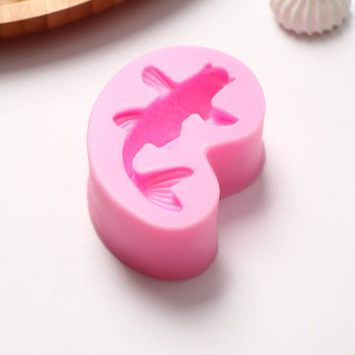 Молд Доляна «Рыбка», силикон, 7.2×4.7×2.3 см, розовый