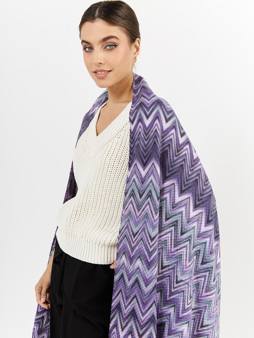 Большой, мягкий, тонкий и очень нежный двусторонний палантин с рисунком - Tantino фото 2