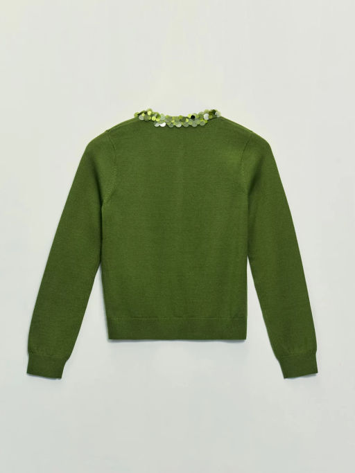 Кардиган с пайетками на воротнике / Zarina