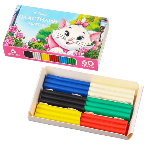 Пластилин 6 цветов 60 г Кошечка Мари - Disney фото 2