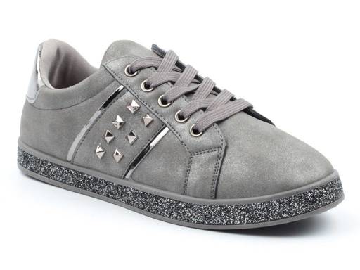 03-YG497-1 WHITE/GREY Кроссовки женские (натуральная кожа) - Фабричный китай фото 14