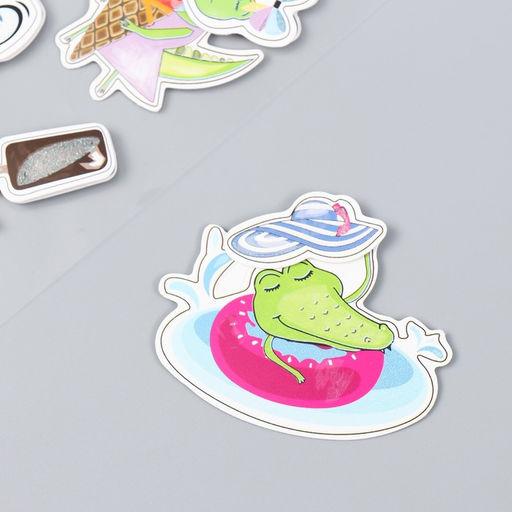 Наклейка картон 2 слоя Модные крокодильчики 17х12 см - Simaland фото 2