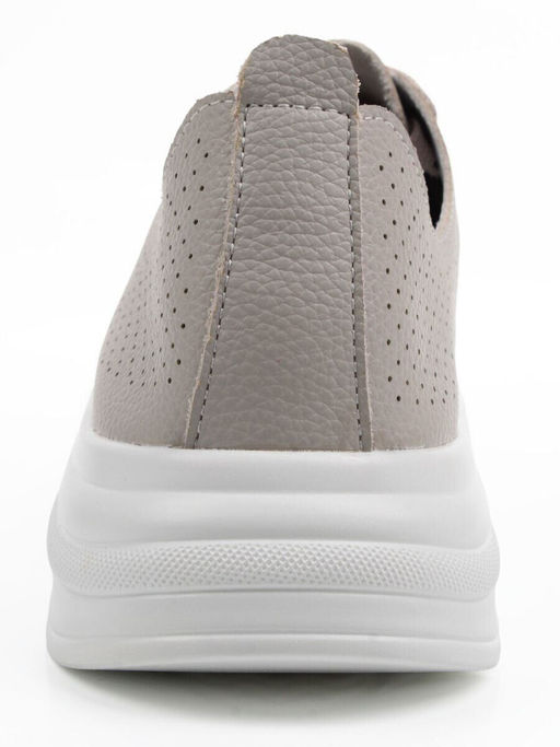 03-YH596-3 GRAY/BEIGE Полуботинки летние женские (натуральная кожа)