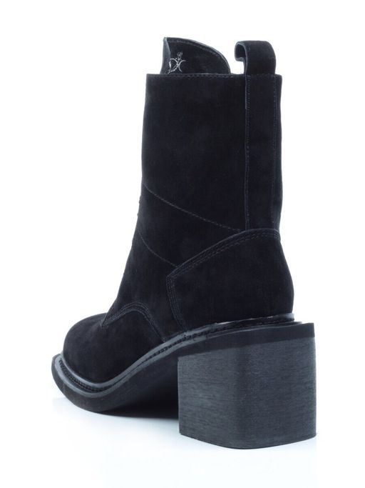 04-SE21W-2B BLACK Ботинки зимние женские (натуральная замша, натуральный мех) - Фабричный китай фото 5