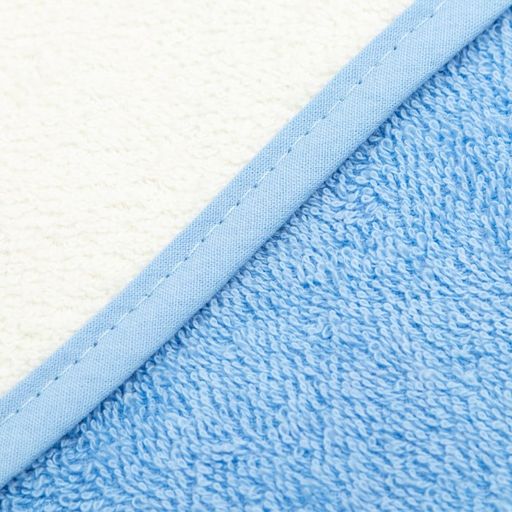 Полотенце уголок махровое Крошка Я, 75х75 см, цвет молочный/голубой, 100% хлопок, 360 г/м2  фото 17