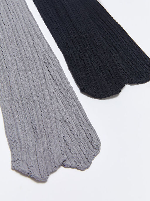 Kendinden Desenli K?z ?ocuk K?lotlu ?orap 2li - Waikiki фото 2