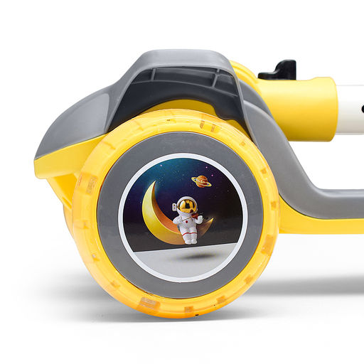 Самокат 3-х кол., желтый, PU, в коробке