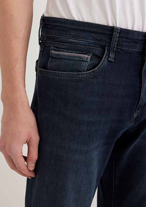 Martin Mavi Premium Gece Mavisi Jean Pantolon  фото 7