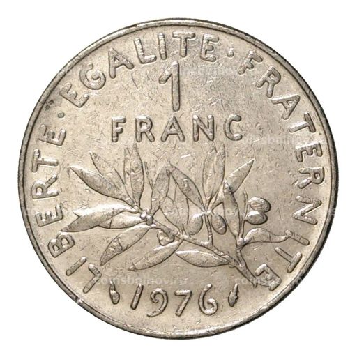 Монета 1 франк 1976 года Франция