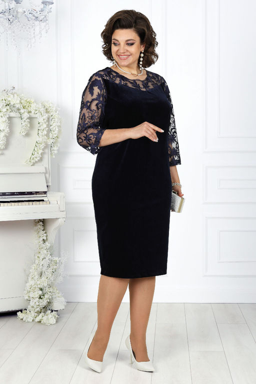 Платье Ninele 7431-Р темно-синий - Mira fashion фото 516