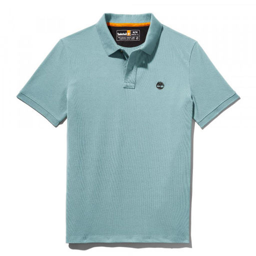 Мужские поло с коротким рукавом Timberland Polo Millers River Pique Regular голубая  фото 6