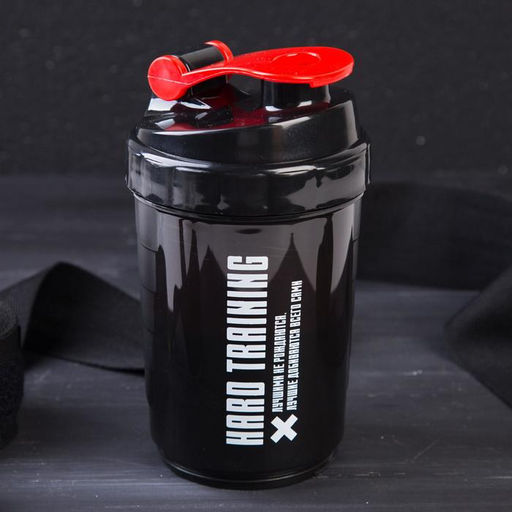 Шейкер с чашей под протеин Тяжёлая тренировка, 500 мл - Командор фото 3
