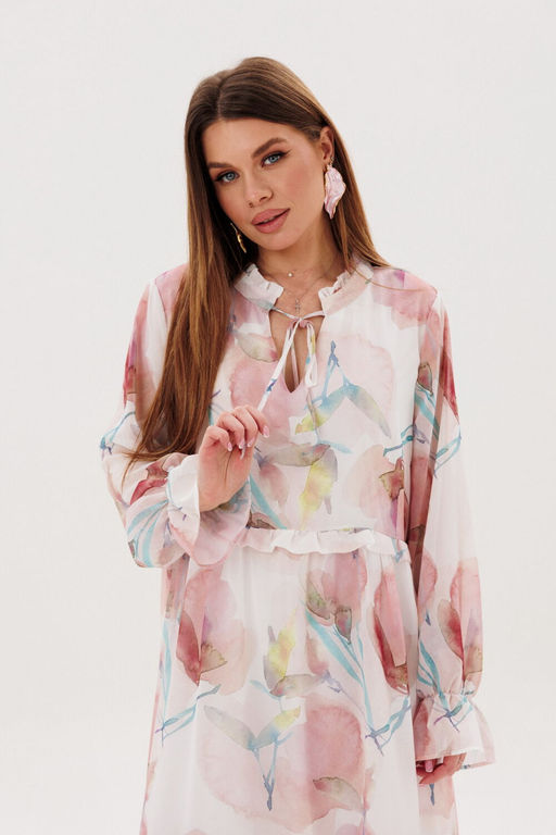 Платье AmberA 1130-3 цветы  фото 8