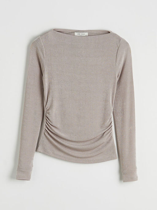 Kay?k Yaka B?zg?l? Bluz