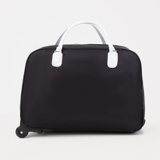 Сумка дорожная 20 на колёсах, отдел на молнии, наружный карман, цвет чёрный - Simaland фото 2
