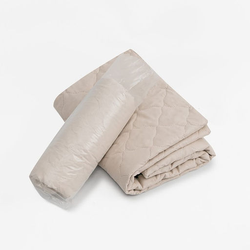 Покрывало 215х240см, слоновая кость, синтепон 100г/м, микрофибра 80г/м, 100% полиэстер - Vesta фото 3