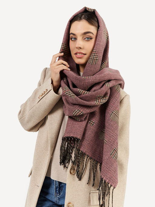 в составе ШЕРСТЬ  и КАШЕМИР Большой, мягкий, теплый  двусторонний палантин - Tantino фото 7