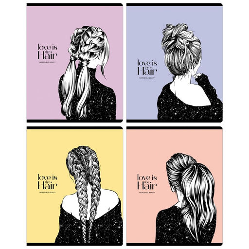 Цена за 2 шт. Тетрадь 96л. BG "Модно и стильно" клетка (Т5ск96_вл 12242) выб. лак