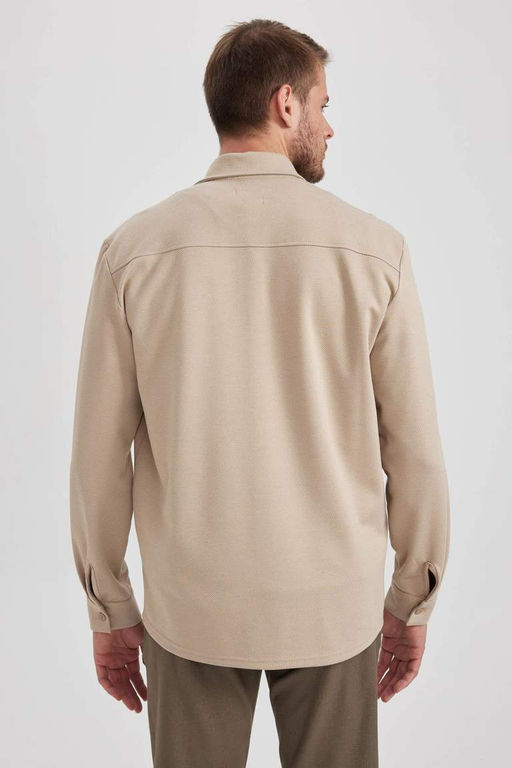 Рубашка стандартного кроя с длинным рукавом - Defacto фото 9
