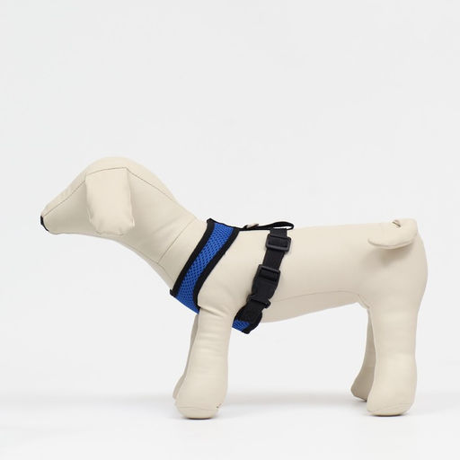 Шлейка мягкая из неопрена, размер S, ОШ 24 см, ОГ 24-34 см, синяя - Пижон фото 3