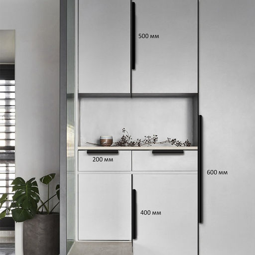 Ручка торцевая CAPPIO RP100BL, L=400 мм, цвет черный