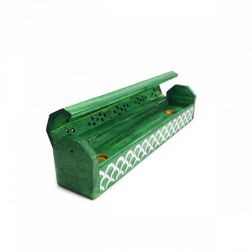 Подставка под благовония Пенал из дерева Шишам с резьбой - Сандаловый дом фото 3