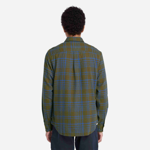 Мужская рубашка Timberland Shirt Heavy Flannel Check оливковая фото 3