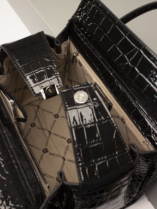 LACCOMA сумка НИ0618-черный натуральная кожа хлопок