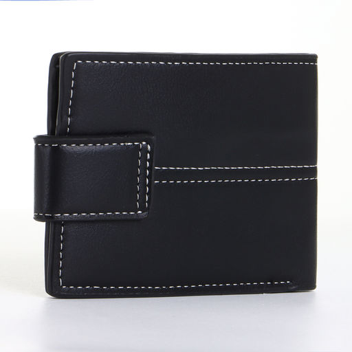Портмоне мужское на кнопке, чёрное