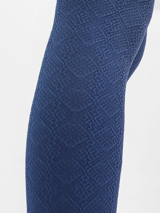 Цена за 3 пары! Детские однотонные ажурные колготки темно-синего цвета - Mark formelle фото 2