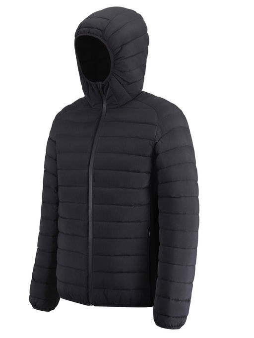 Куртка мужская стёганая с капюшоном с графеновой подкладкой черного цвета 9625_1Ch