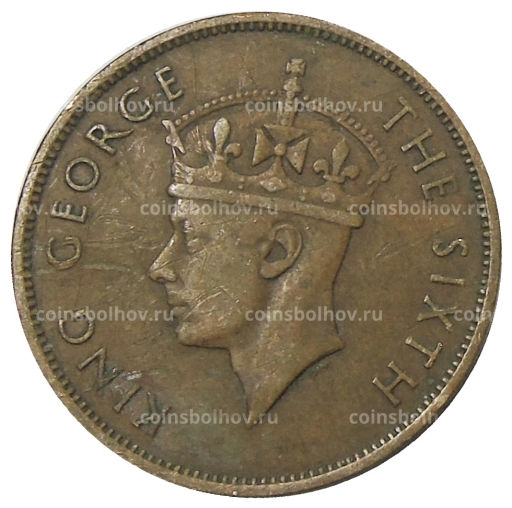 Монета 1 цент 1951 года Британский Гондурас