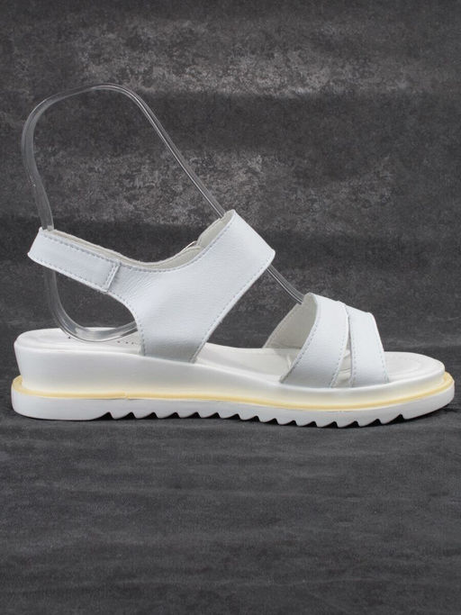 08-PEXL76-1 WHITE Босоножки женские (натуральная кожа)