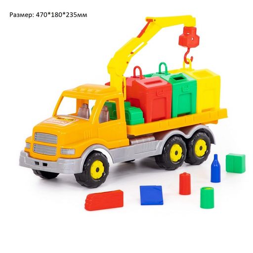 Автомобиль-контейнеровоз "Сталкер" (44280) в сеточке 47,0х18,0х23,5см, Полесье