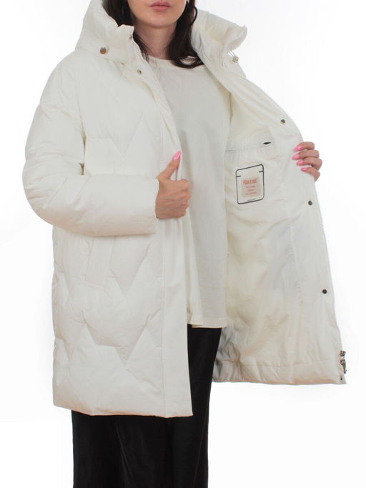 2404 WHITE Куртка зимняя женская (200 гр. холлофайбер)