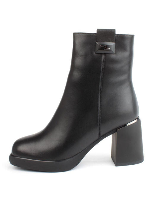 04-M3-2271 BLACK Ботильоны зимние женские (натуральная кожа, натуральный мех)