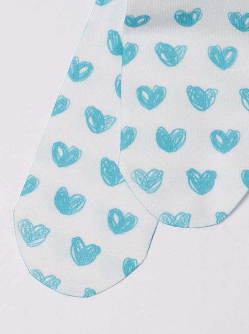 Цена за 2 пары. Носки Классические CONTE Удлиненные носки с хлопком белый-бирюза - Conte elegant фото 4