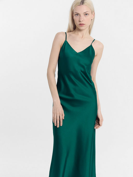 Платье-комбинация зеленое - Mark formelle фото 5